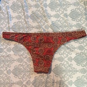 Never Worn Brown,Tan & Orange Cheeky Bikini Bottom